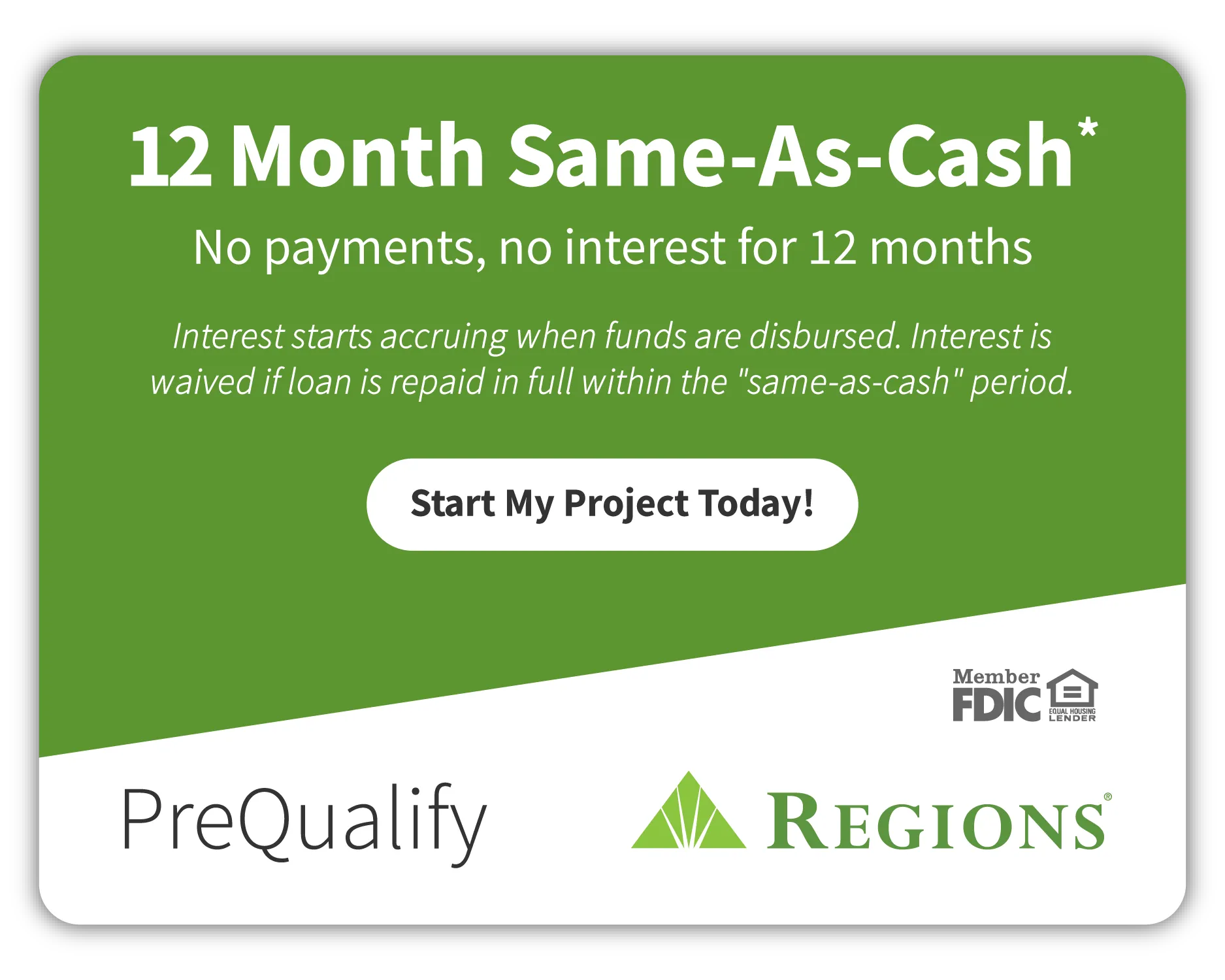 12-Month Same-As-Cash Loan